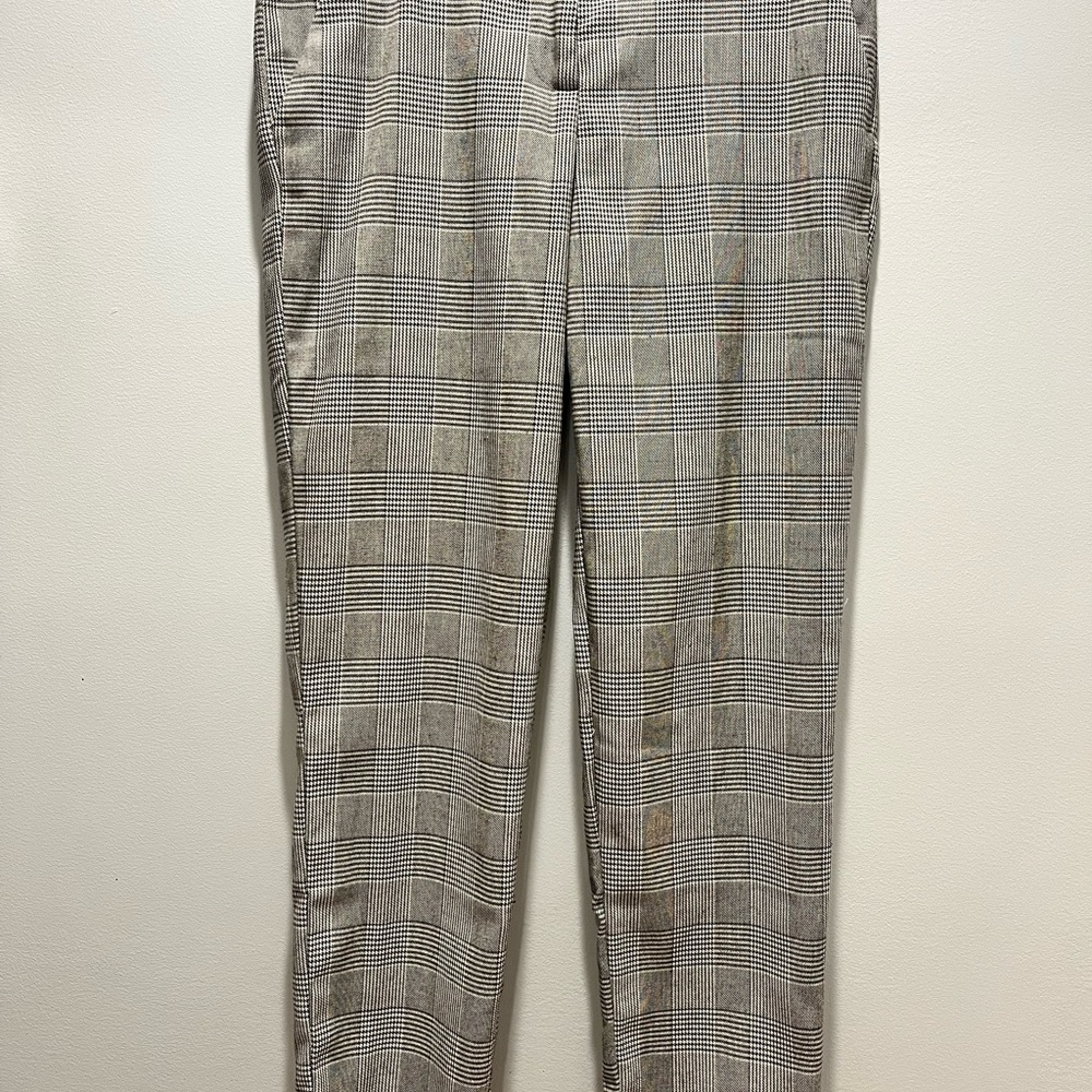 NWT Women's Aqua Plaid Bloomingdales Black/white‎ Dress/Casual Pants size Small